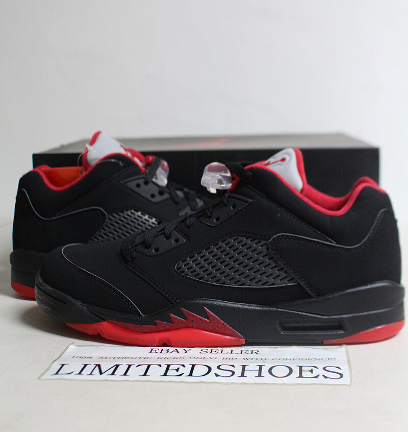 2016 Nike Air Jordan 5 V Retro Low Alternate 90 Black Gym Red