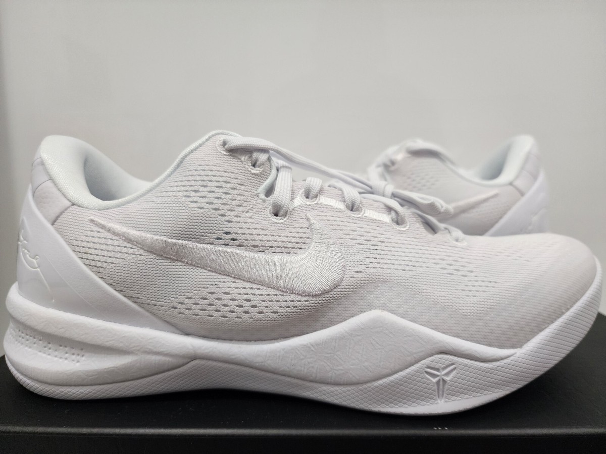 Nike Kobe 8 Protro Low Halo Triple White Men's Size 7 DS FJ9364