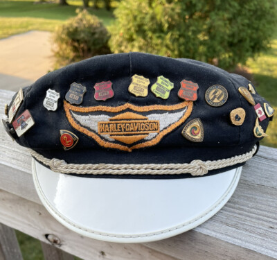 Harley Davidson Original 1950”s Captain's hat cap Rare 7 1/4 Size
