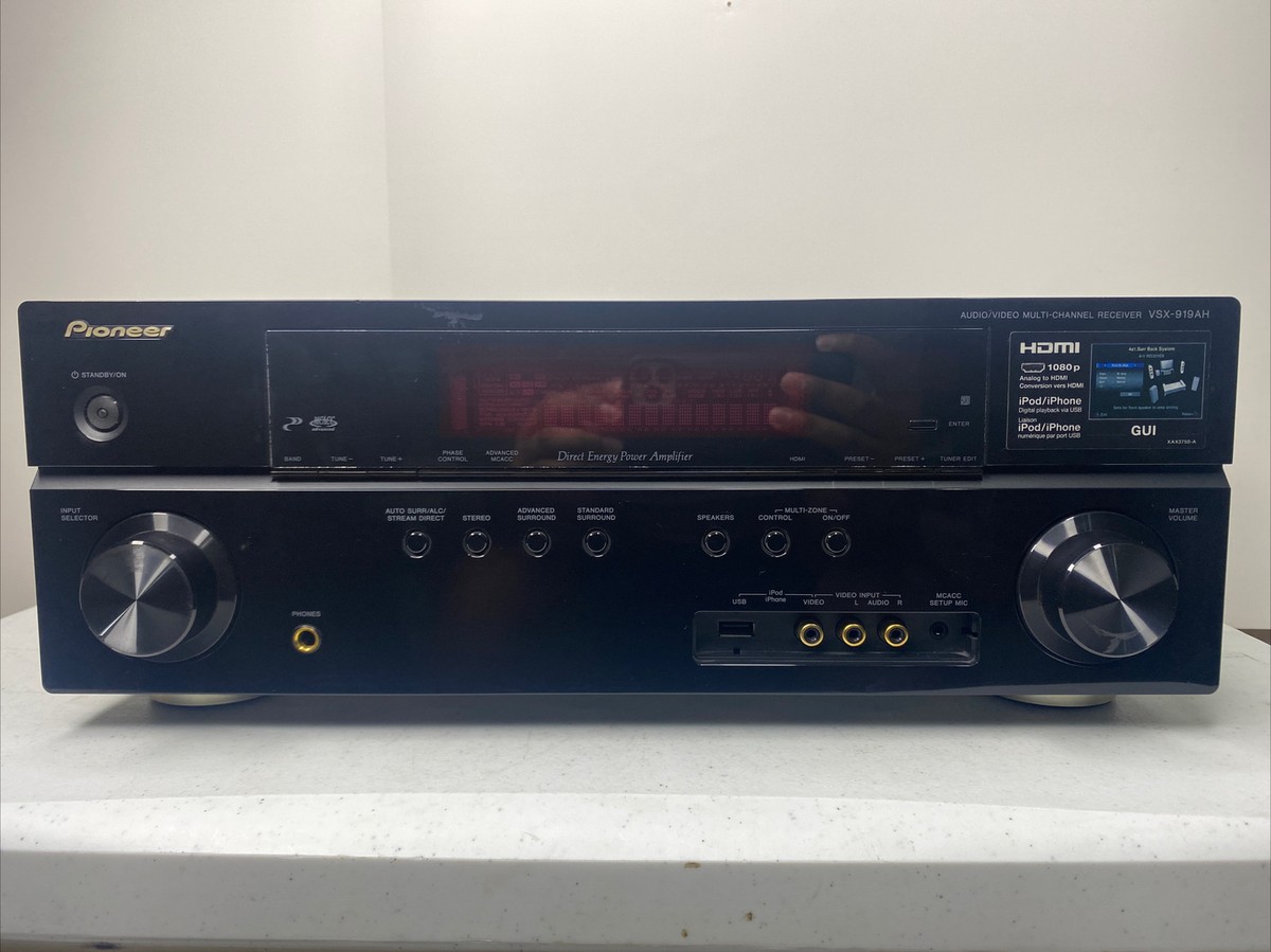 Pioneer VSX-919AH-K 7.1 Multi-Channel A/V Receiver (Black) TESTED