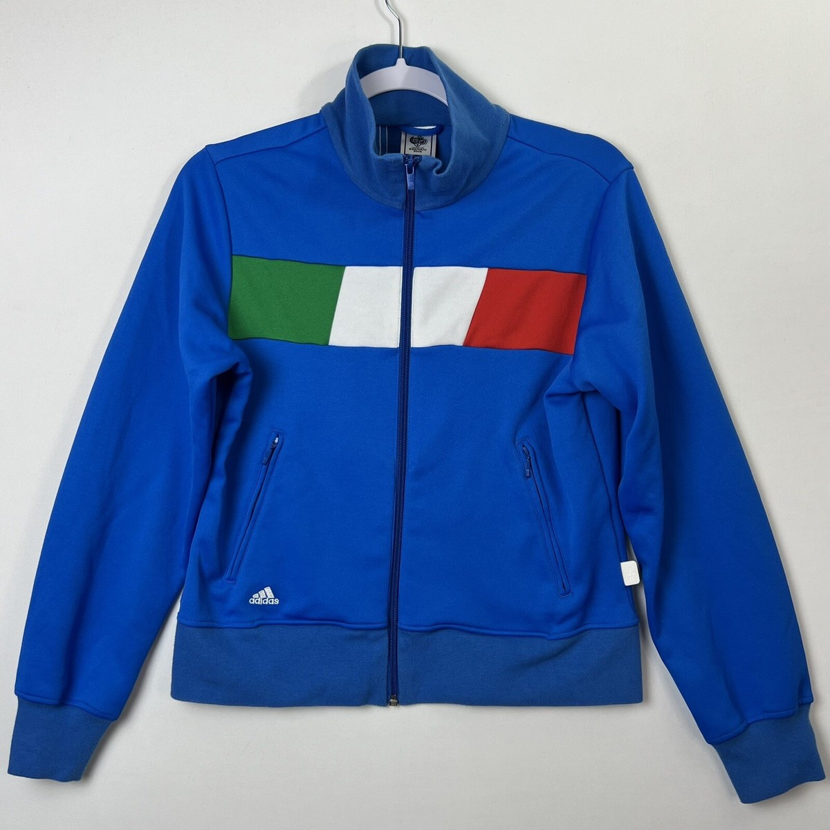Adidas 2006 FIFA World Cup Italy Italia Blue Track Jacket Womens