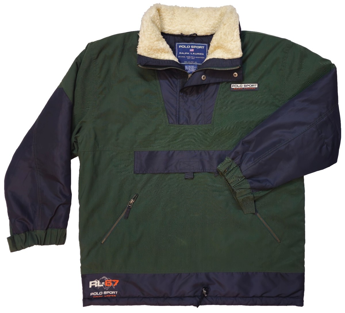 Polo Sport Ralph Lauren Anorak Ski Jackets RL-67 Men's Green Size