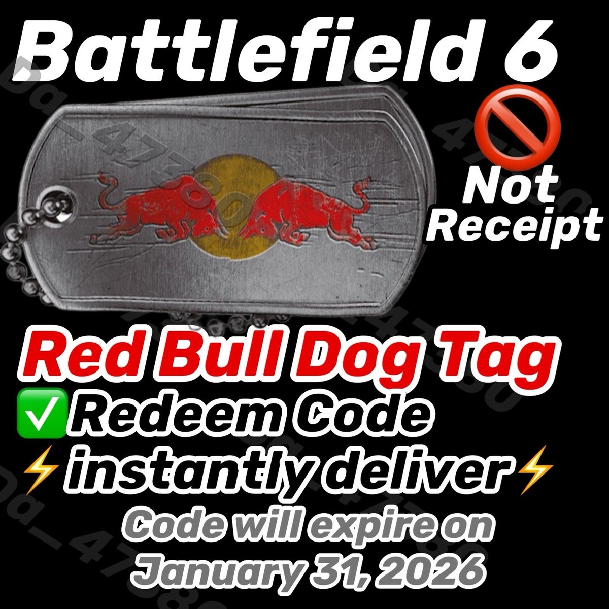 Battlefield 6 - Red bull Dog Tag Code 【Code expire 31/1/2026