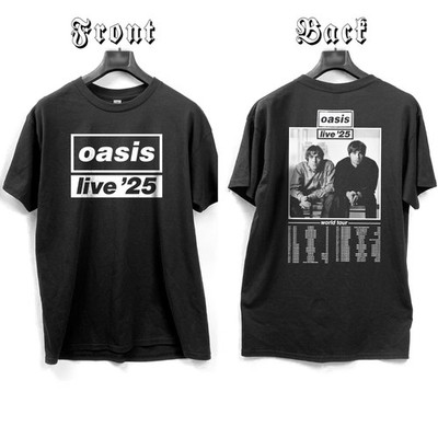 OASIS Live '25 Wonderwall 2025 World Tour Black 2 side T-shirt S