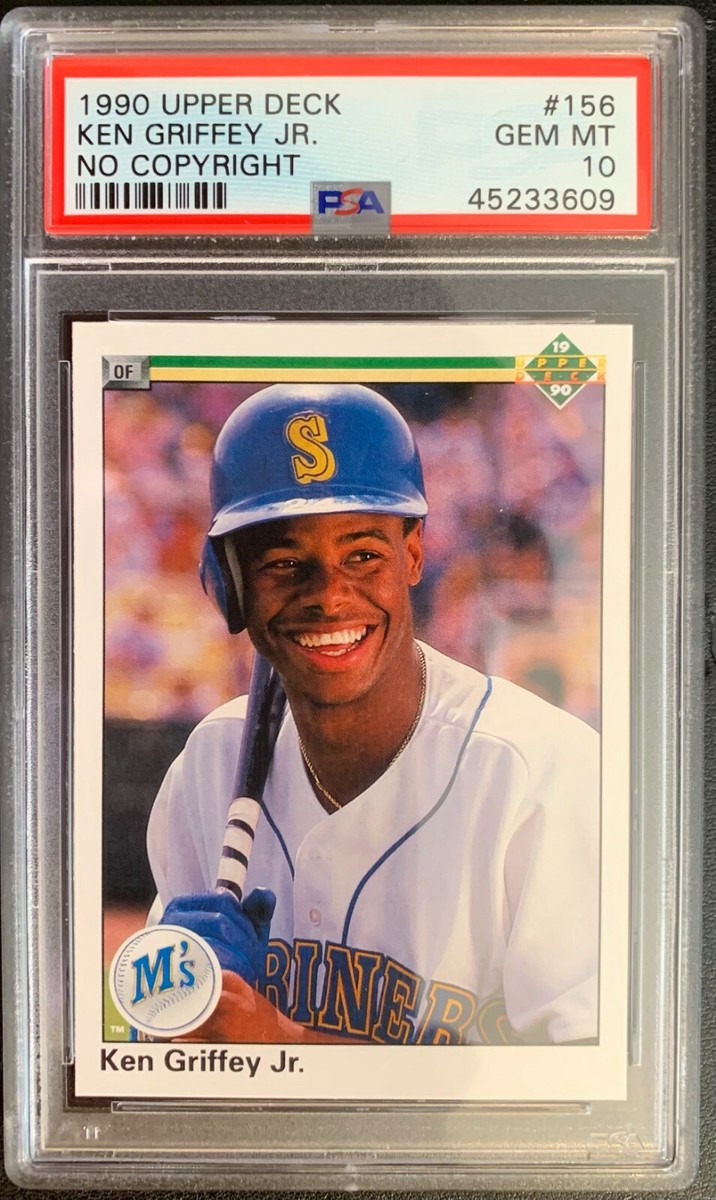 1990 UPPER DECK #156 KEN GRIFFEY JR TRIPLE ERROR VERSION PSA 10