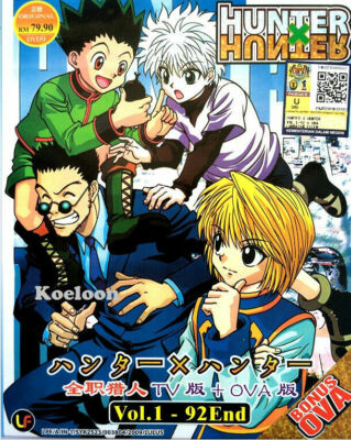 DVD Anime HUNTER X HUNTER Complete Season 1&2 (1-92 +OVA) & (1-148