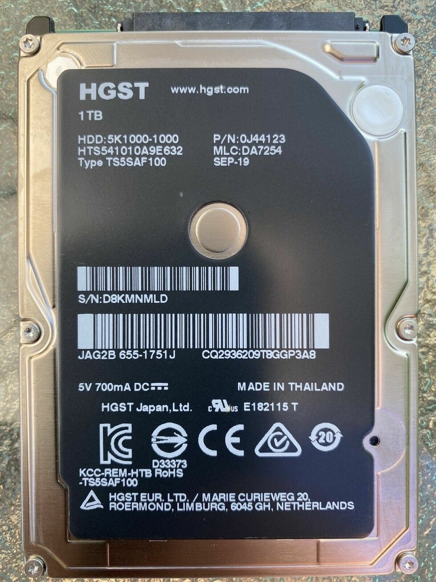 HGST 1tb Laptop Hard Drive HDD 2.5