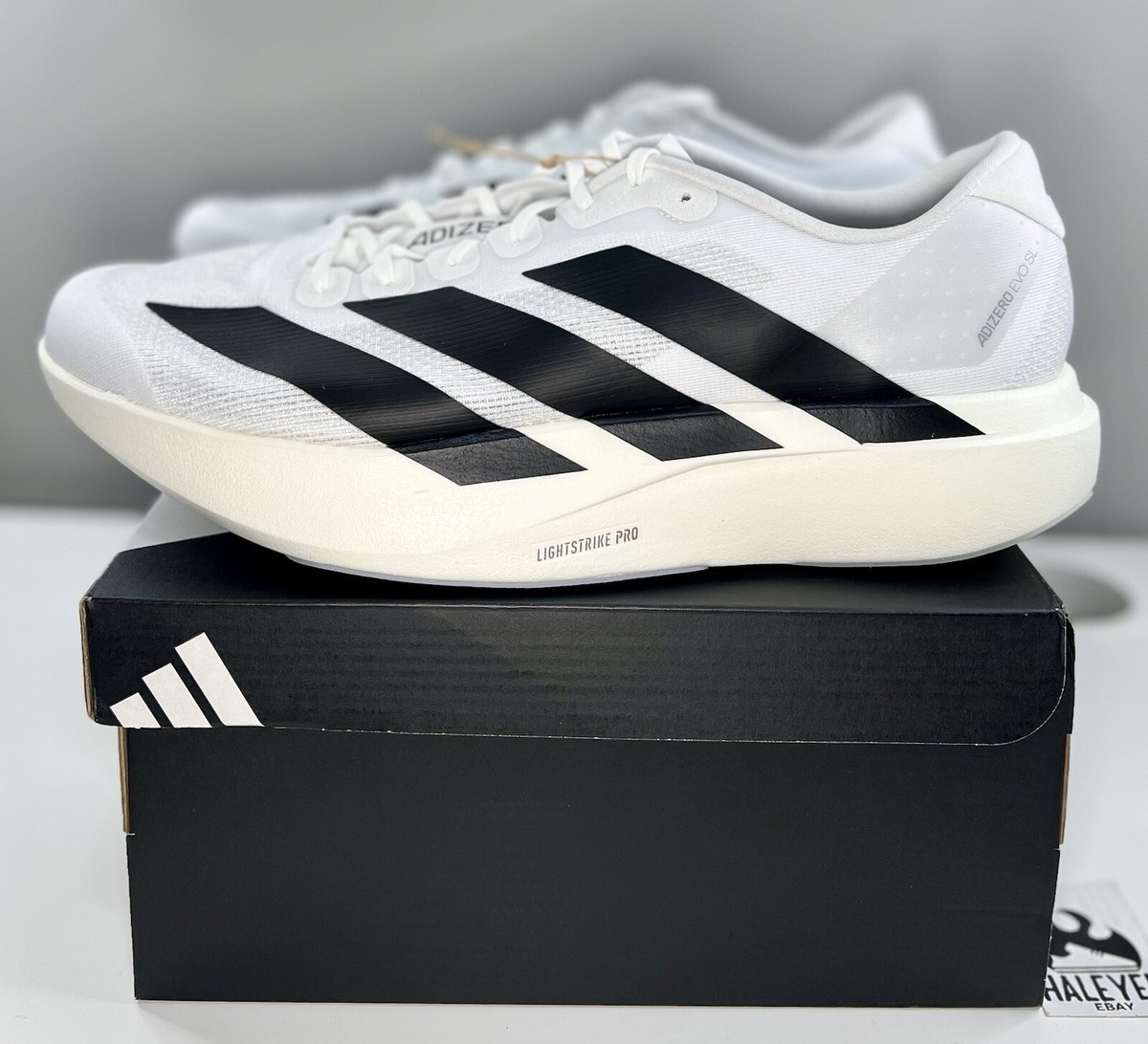 NEW adidas Adizero Evo SL White Black | Men Sizes 8 - 14 | JH6206