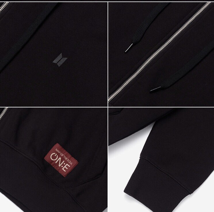 In Hand Official BTS MAP OF THE SOUL ON:E Concert ZIP-UP HOODIE