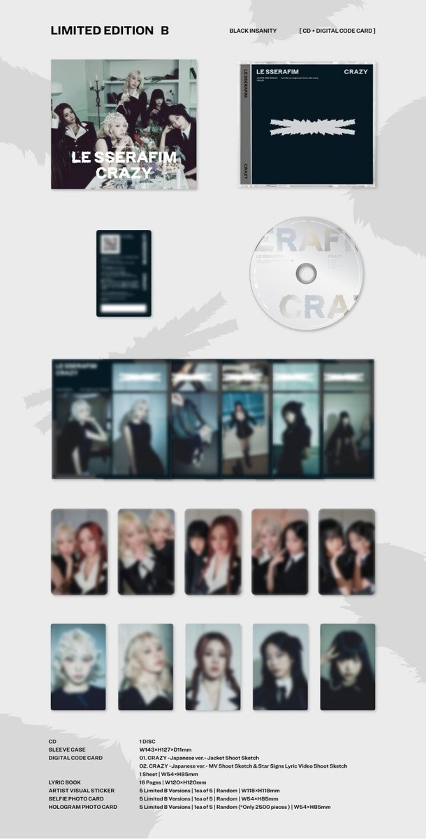 LE SSERAFIM - Japan 3rd Single Album CRAZY Limited Edition CD | eBay