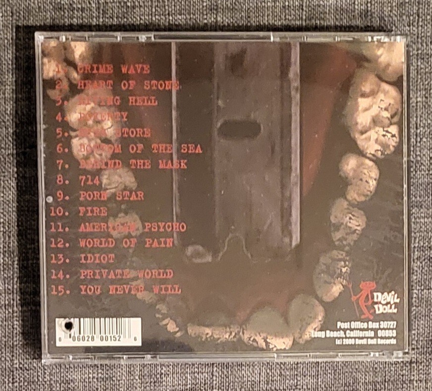 BONECRUSHER 'World of Pain' CD w/ Promo Sheet PUNK Devil Doll