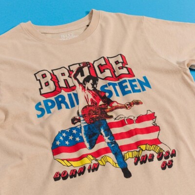Official Bruce Springsteen '85 Born In The USA Beige Tour T-Shirt