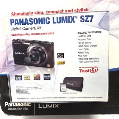 Panasonic LUMIX DMC-SZ7 14.1MP Digital Camera - Black for sale