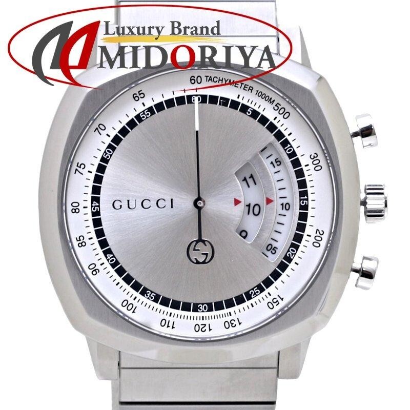 Gucci Grip Chronograph YA157302 157.2 Quartz Silver Dial Stainless