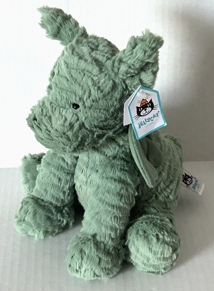 NEW JELLYCAT London Fuddlewuddle Dragon FW6DG Green Plush Stuffed