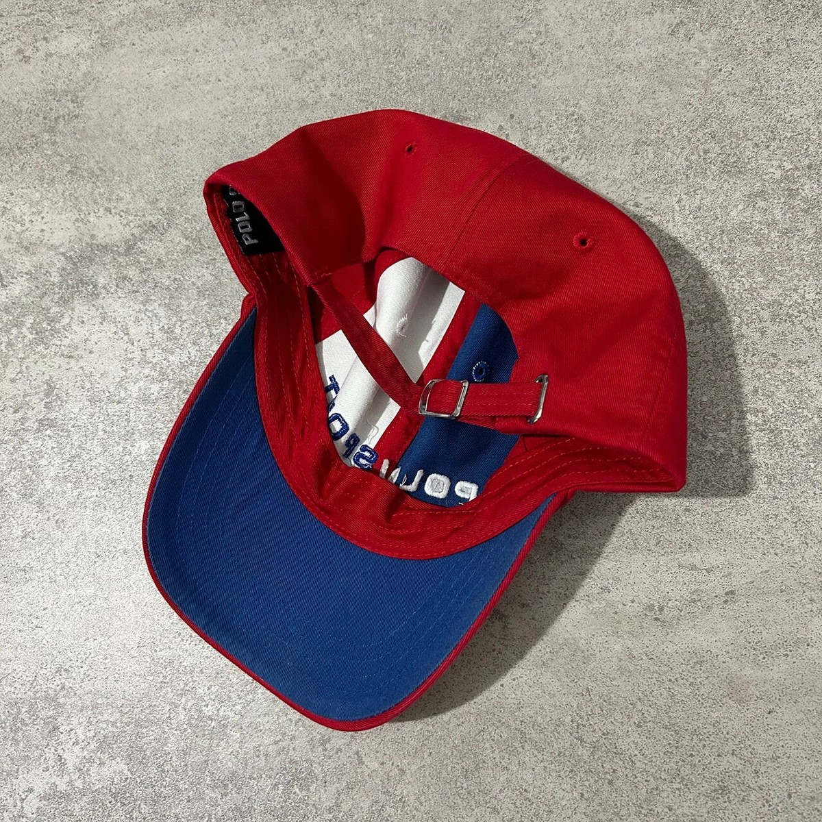 VTG 90s POLO SPORT RALPH LAUREN COLOR-BLOCK 6 PANEL HAT SIZE FREE