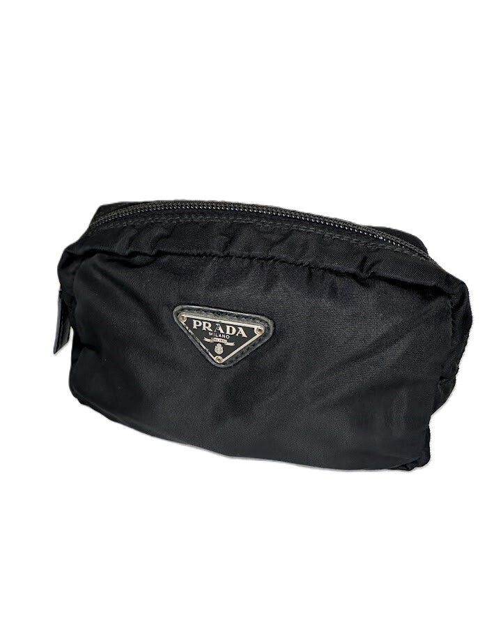 Vintage Prada Black Nylon Cosmetic Pouch Case Clutch | eBay