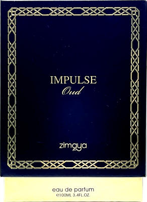 ZIMAYA IMPULSE OUD EAU DE PARFUM SPRAY FOR MEN 3.4 Oz / 100 ml