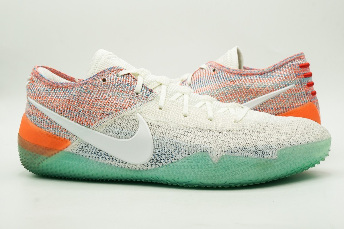 NIKE KOBE AD NXT 360 USED SIZE 15 WHITE TEAL ORANGE MULTI-COLOR