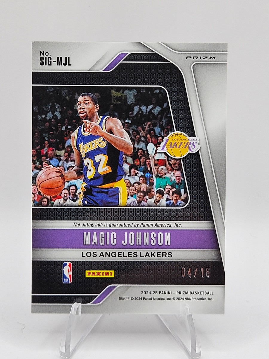 2024-25 Panini Prizm MAGIC JOHNSON AUTO Signatures Snakeskin 4/15