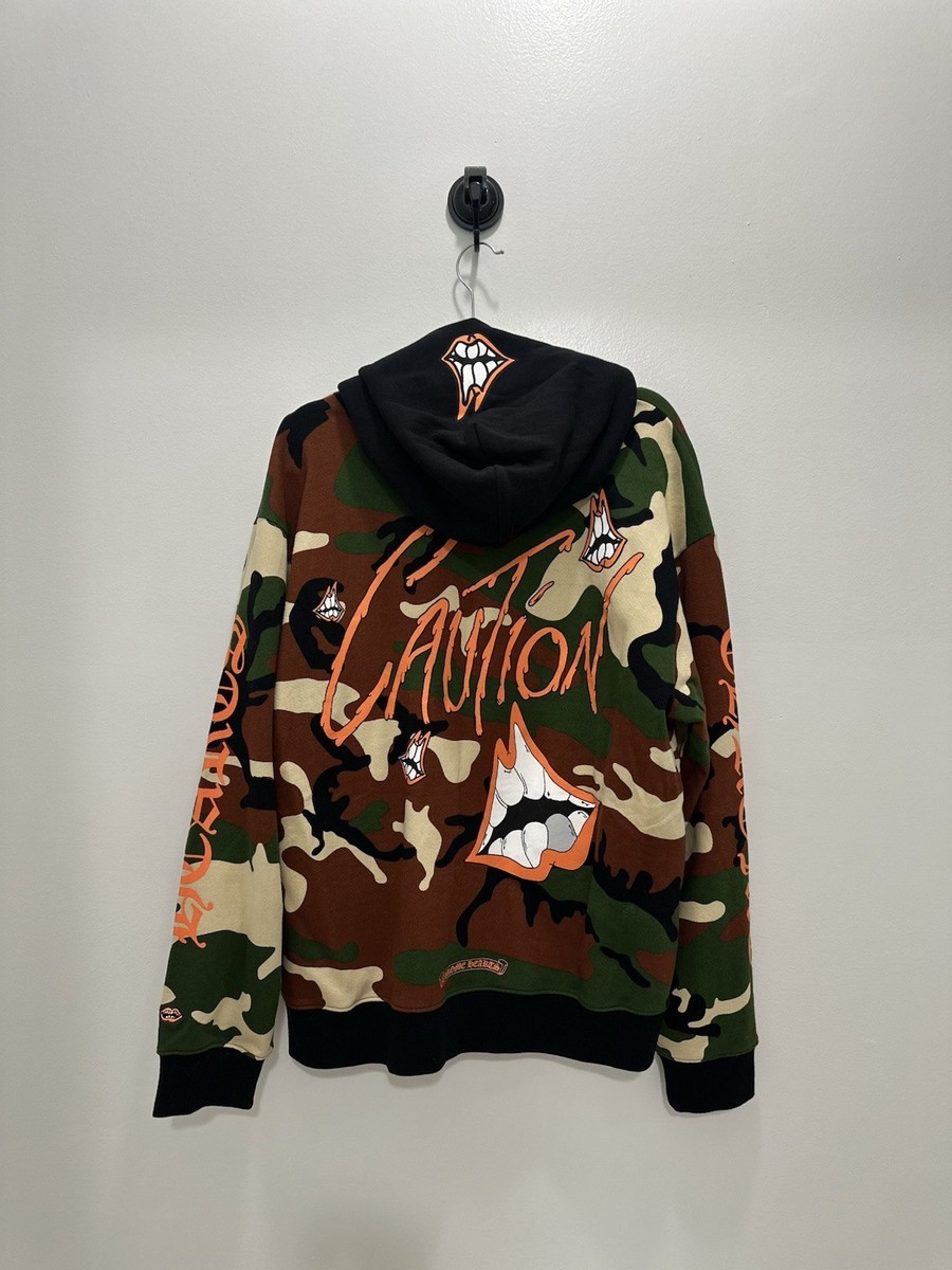 EXCLUSIVE LIMITED CHROME HEARTS MATTY BOY CAUTION HOODIE X LARGE