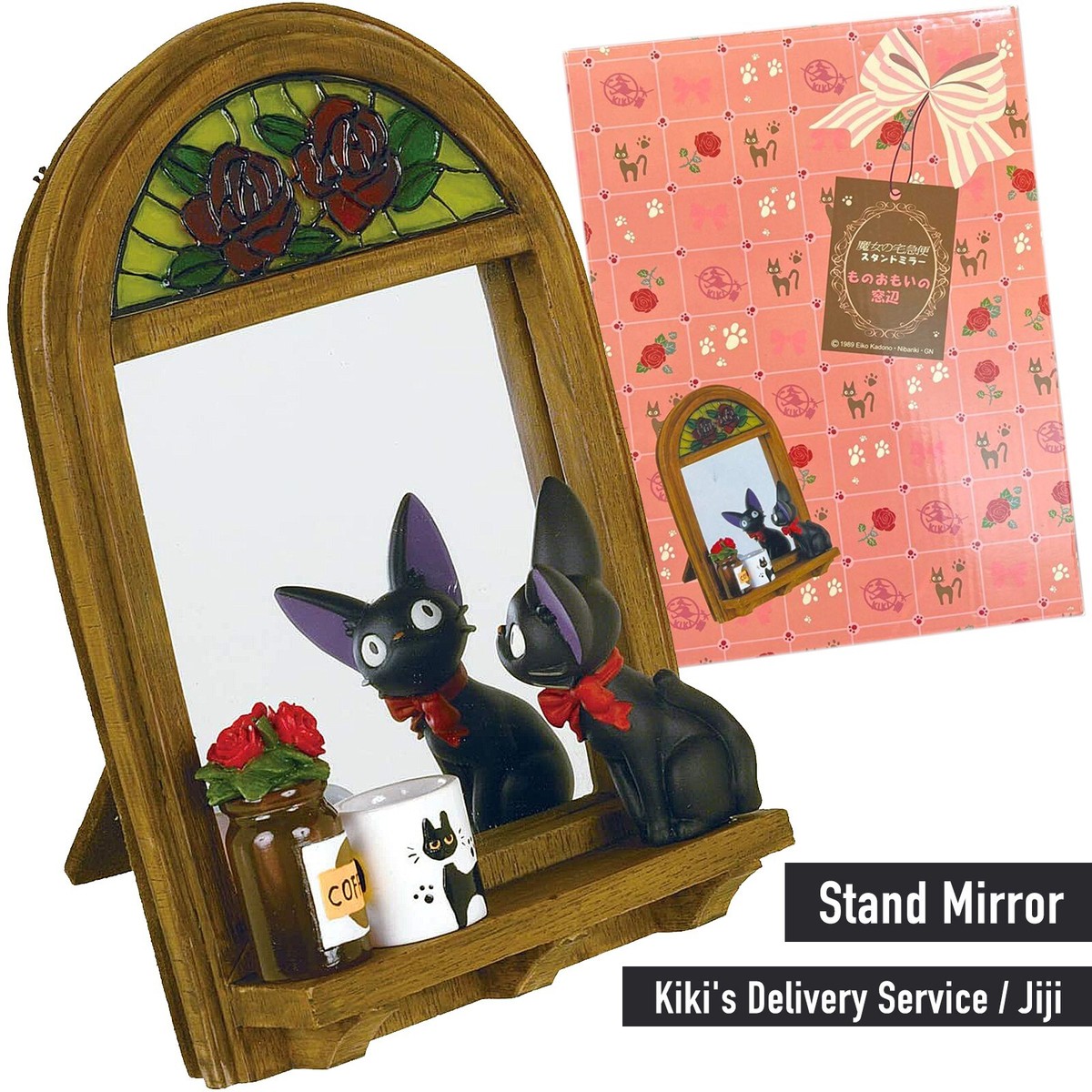 Ghibli Kiki's Delivery Service Think By Window Jiji Stand Mirror