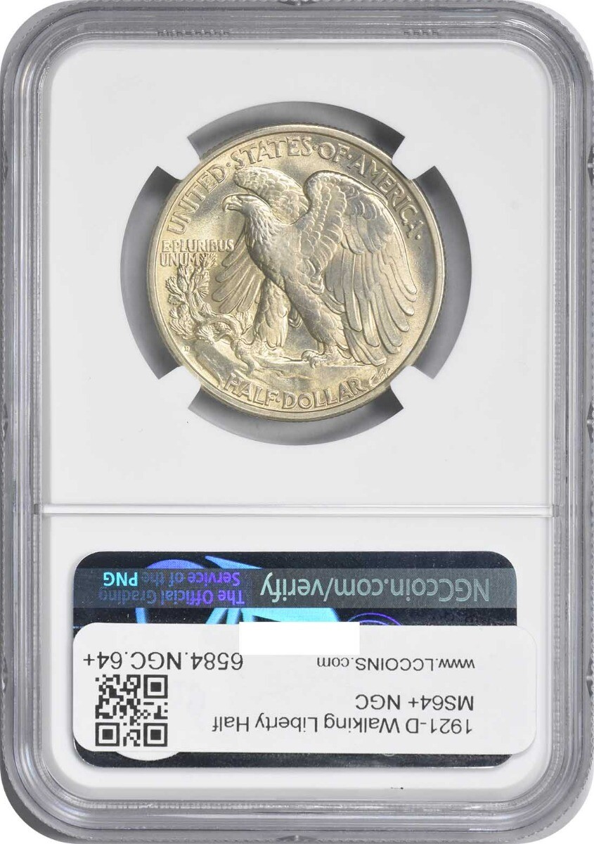 1921-D Walking Liberty Silver Half Dollar MS64+ NGC | eBay