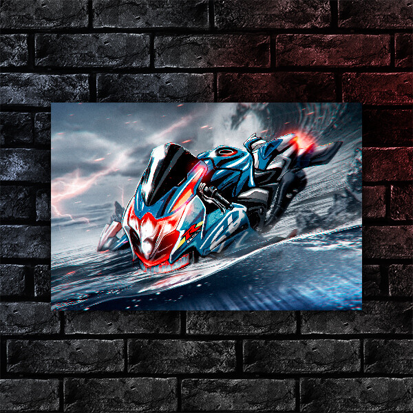 Suzuki GSXR 1000 Whale art - Motorycle poster for Riders | eBay