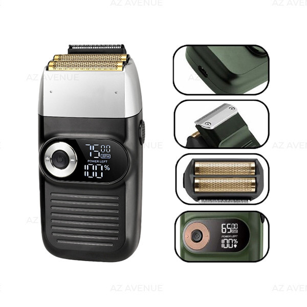 Kemei KM-2026 Gold Titanium Foil Cordless LCD Screen Barber