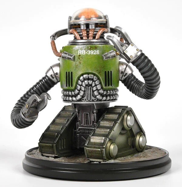 Fallout Robobrain Army Green Polyresin Statue Figure RB-3928 COA
