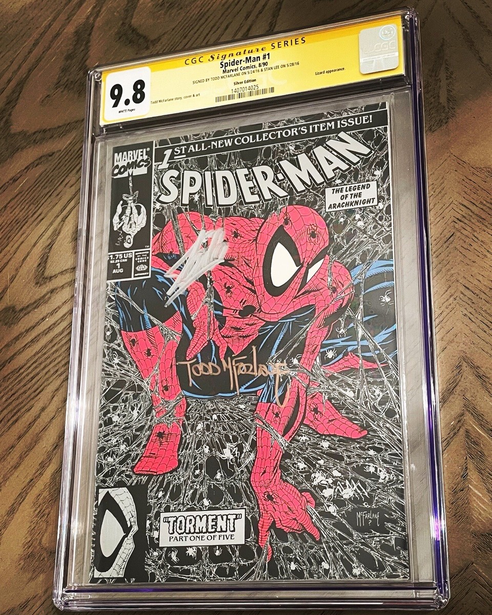 SPIDER-MAN 1 SILVER TORMENT VARIANT CGC 9.8 SS SIGNED STAN LEE
