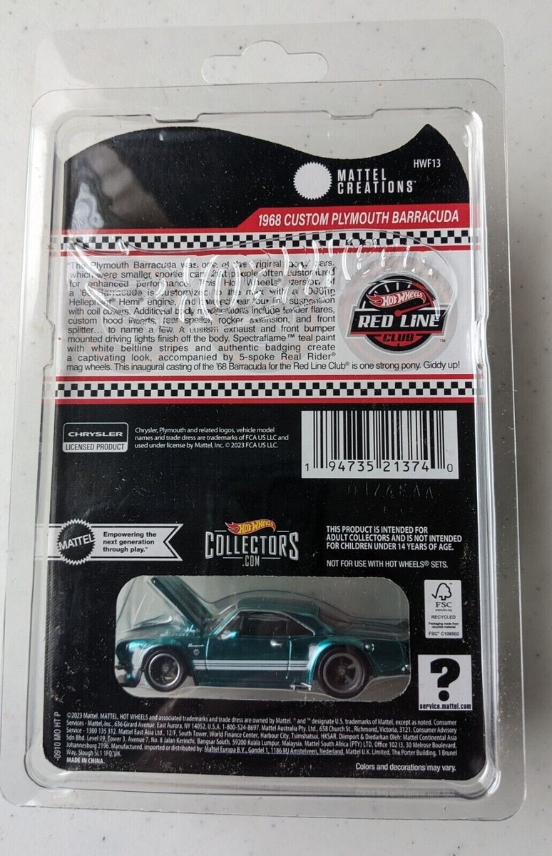 2024 Hot Wheels RLC Exclusive '68 Custom Plymouth Barracuda BB13