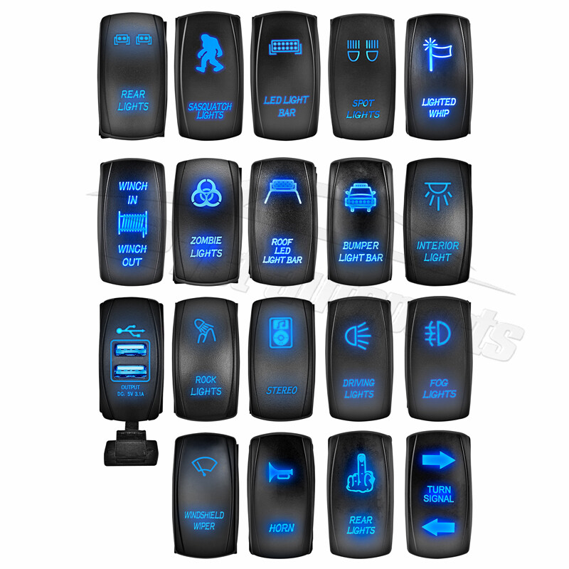 LED Light Rocker Switch ON/OFF For Kawasaki Teryx 4/ 750/800/ KRX