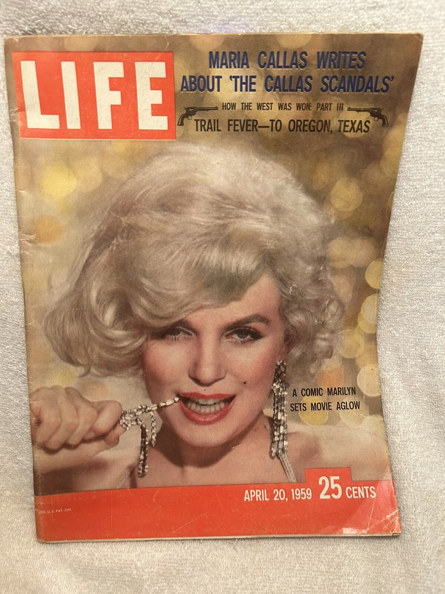 April 20, 1959 Life Magazine Marilyn Monroe On Cover No Label