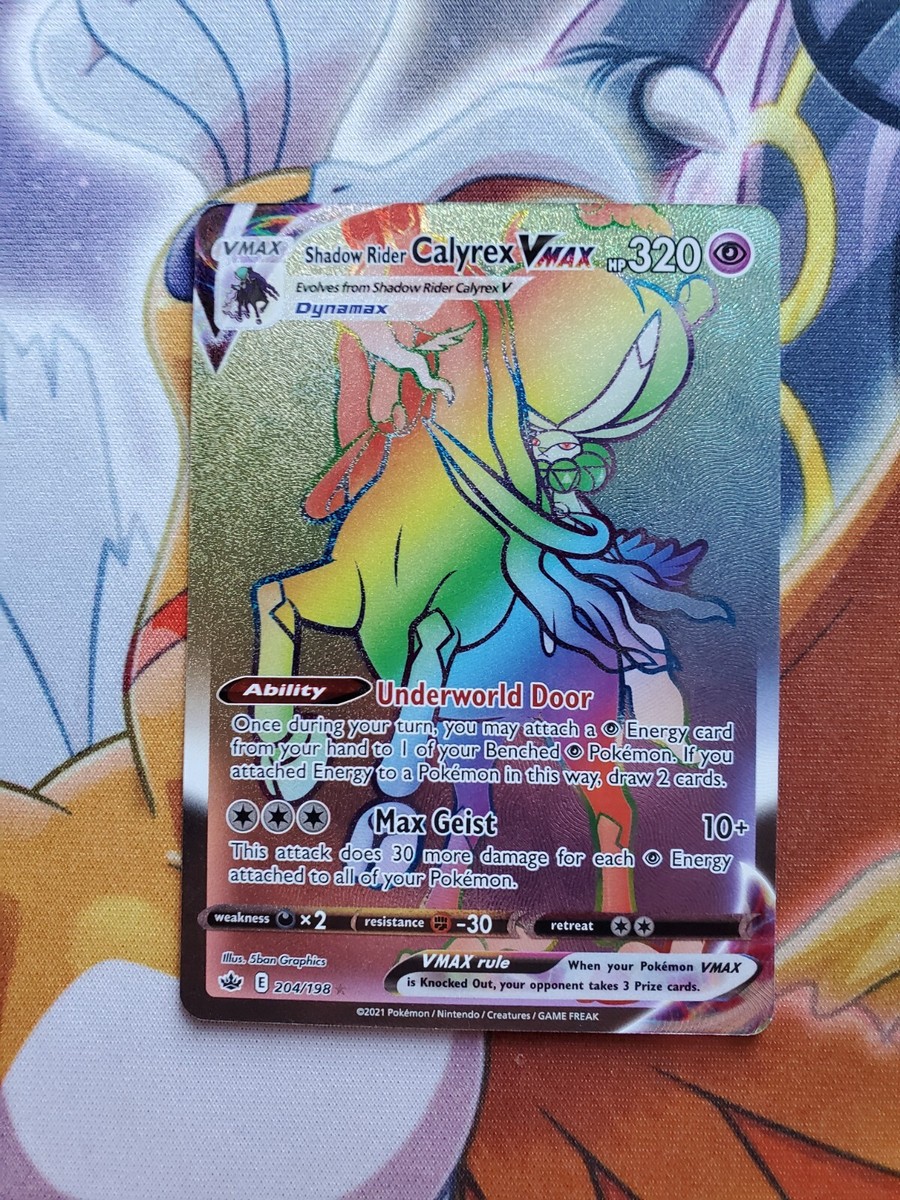 Shadow Rider Calyrex VMAX Rainbow Rare 204/198 Chilling Reign