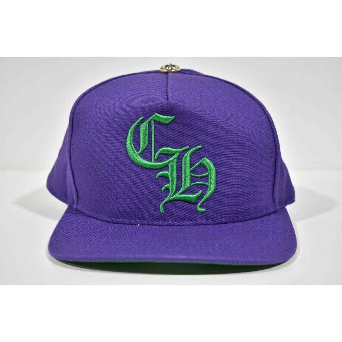 Chrome Hearts CH Logo Trucker Purple Green Baseball Cap Snapback