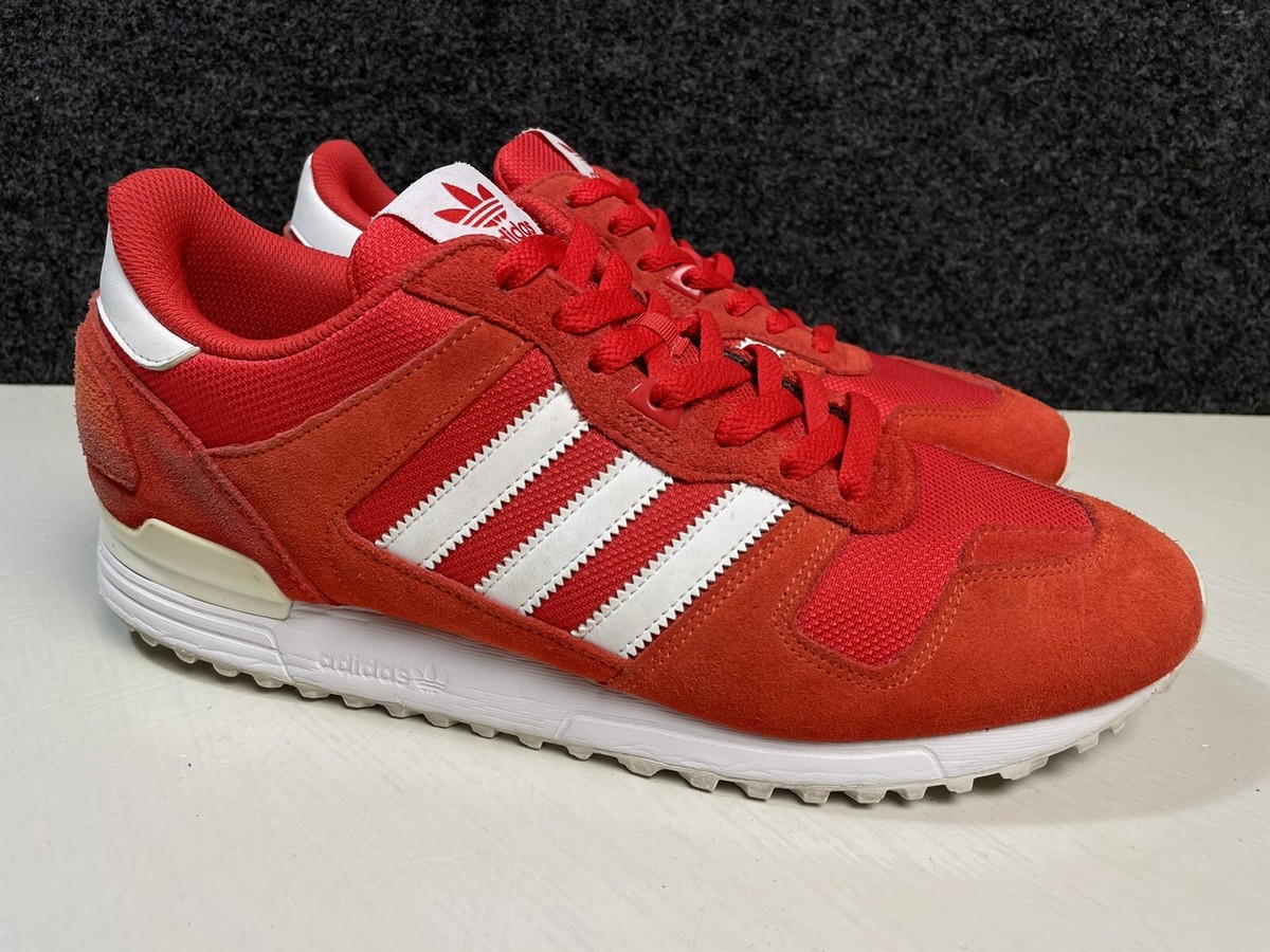 Adidas Men Size 11 ZX 700 Running Shoes 'Red' Leather Low Top