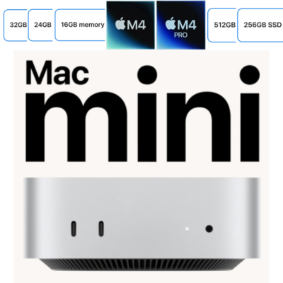 2024 Apple Mac mini M4 Chip 16GB RAM 512GB SSD Silver MU9E3LL/A