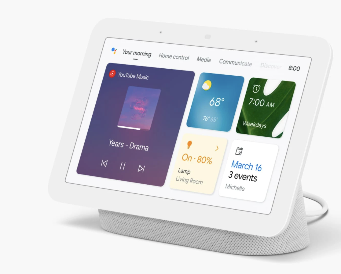 New Google Nest Hub 7-inch Smart Display with Google Assistant