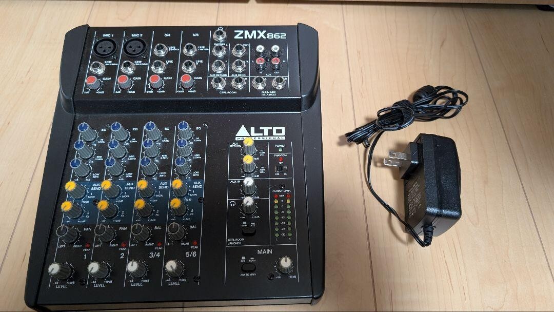 Alto Professional 6 Channel Compact Mixer ZEPHYR ZMX862 Effector