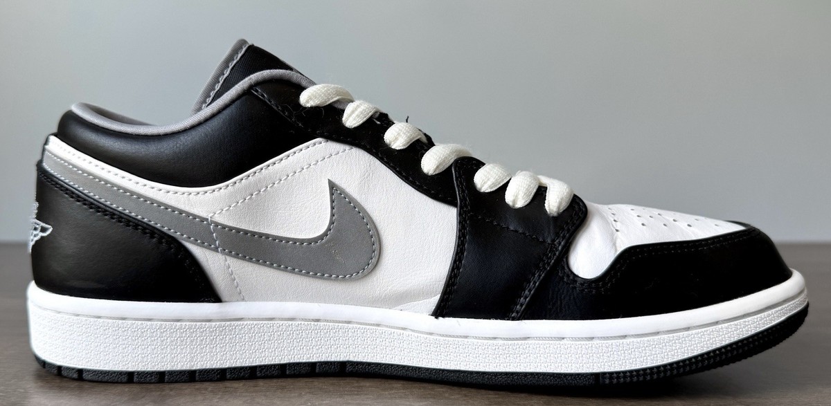 Nike Air Jordan 1 Low Mens Size 9 Black Particle Grey White 553558