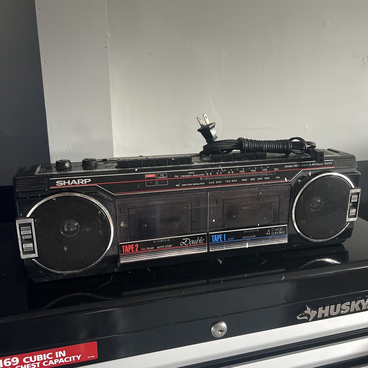 Rare Vintage Sharp Boombox WQ-276 Stereo Radio Cassette Recorder