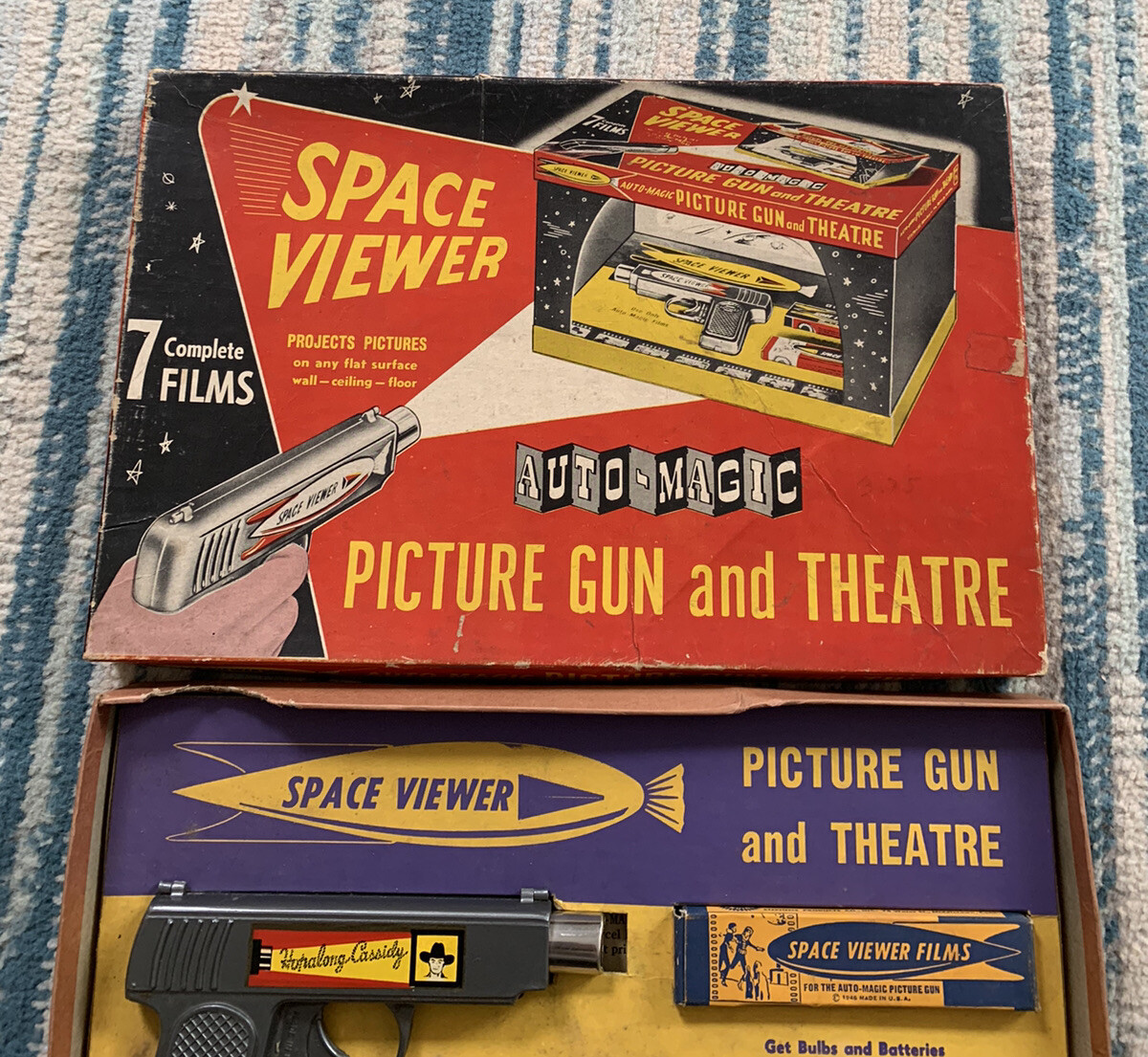 Vintage Hopalong Cassidy Space Viewer Picture Gun Theatre w/ Tom