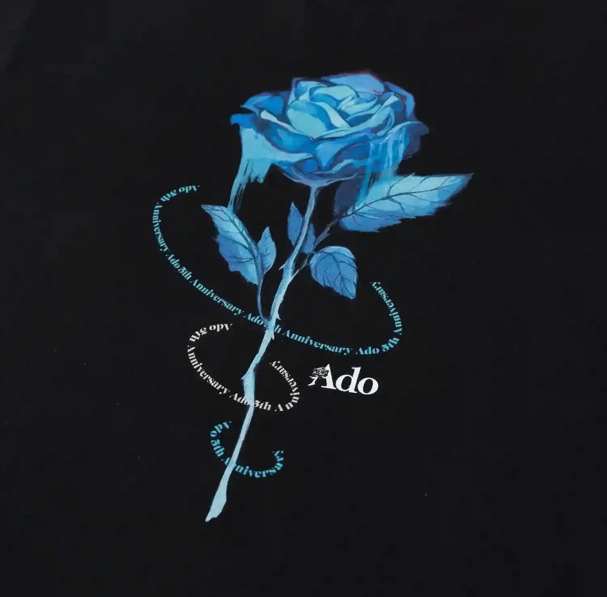 Ado 5th Anniversary POPUP STORE Blue Rose T-Shirt Size XXL