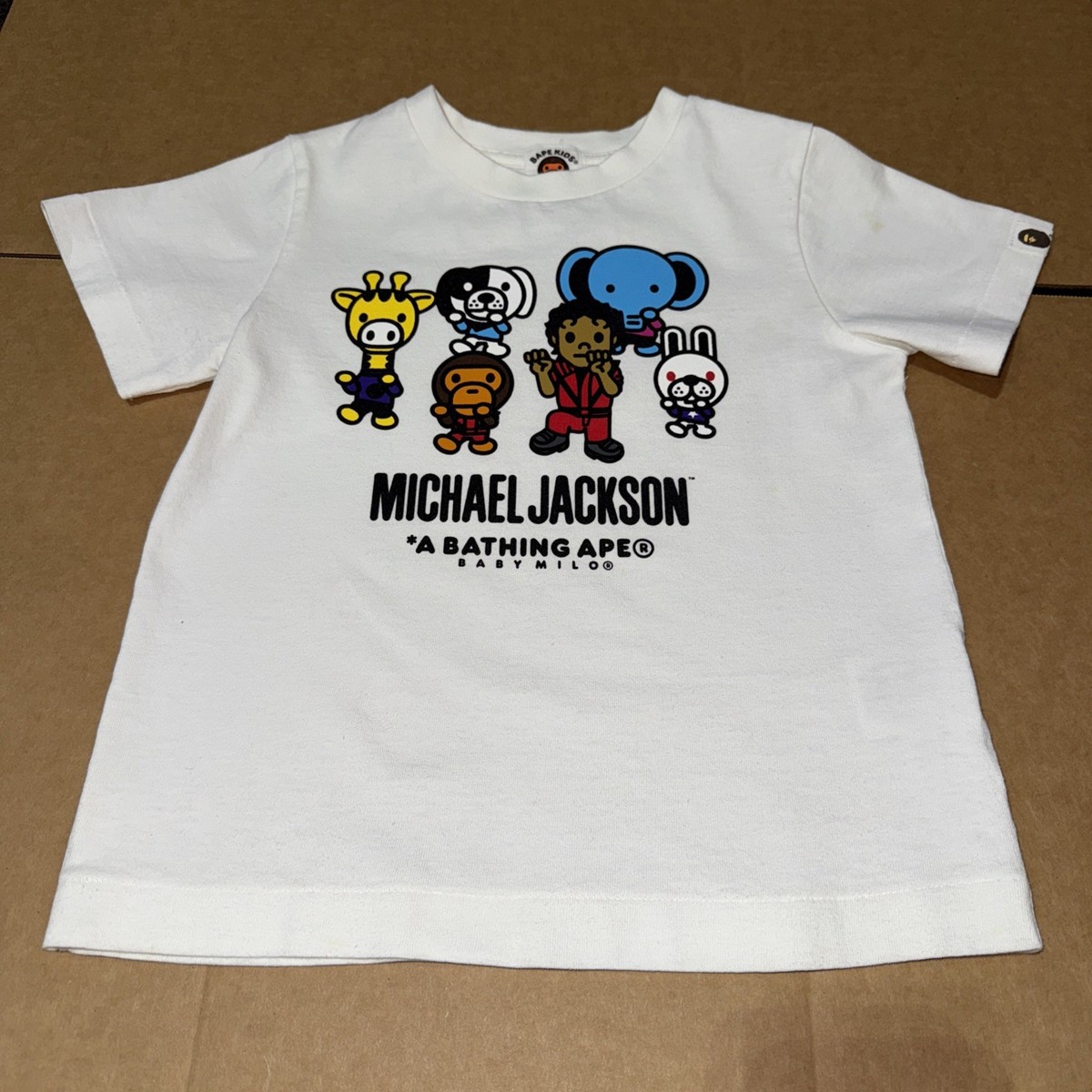 Bape Kids X Micheal Jackson Baby Milo Tee Size 110 PREOWNED | eBay