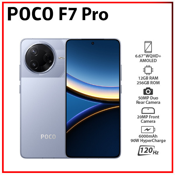 Xiaomi POCO F7 Pro 5G 12GB+256GB BLUE Dual SIM Unlocked Android