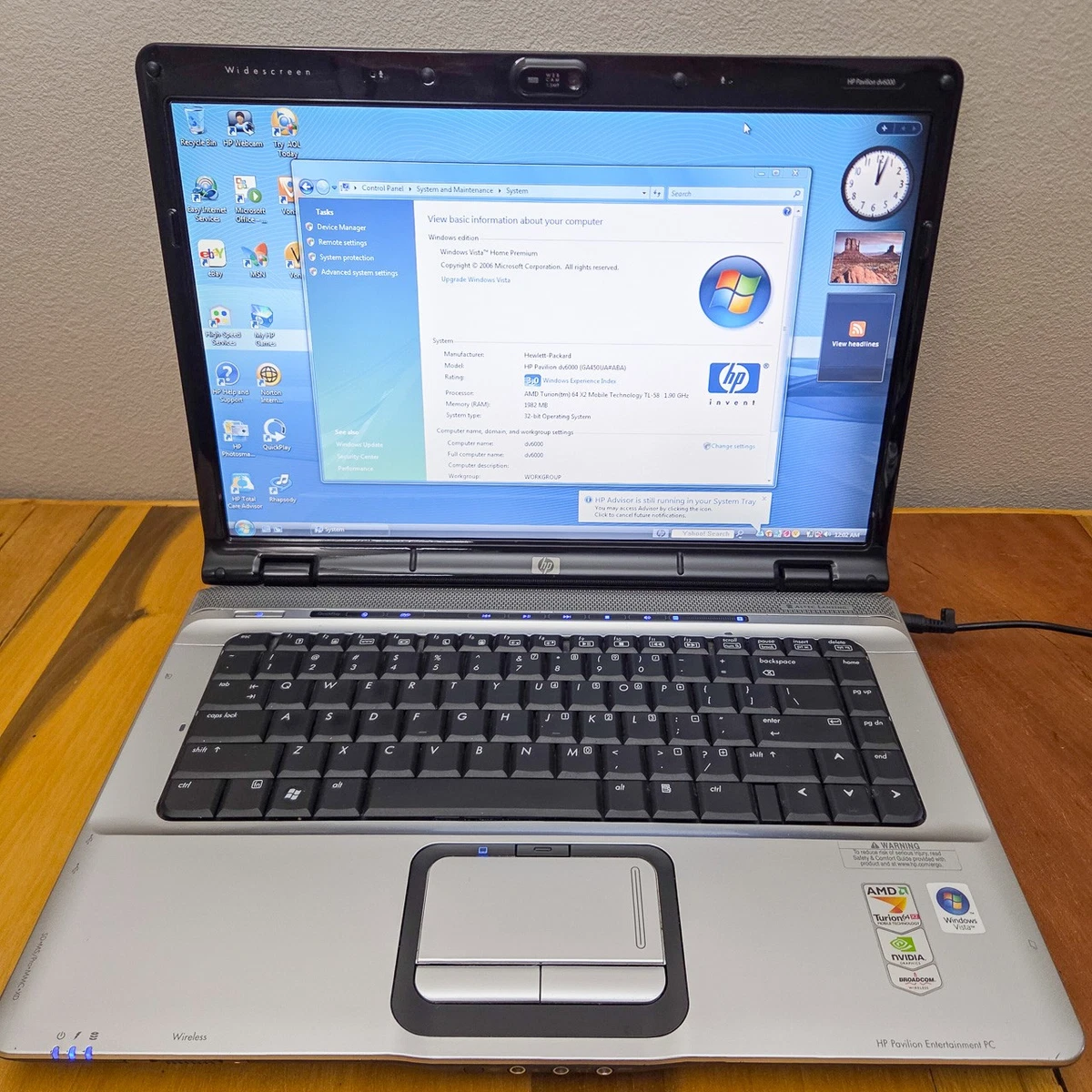 HP Windows Vista 2 GB RAM PC Laptops & Netbooks for sale | eBay