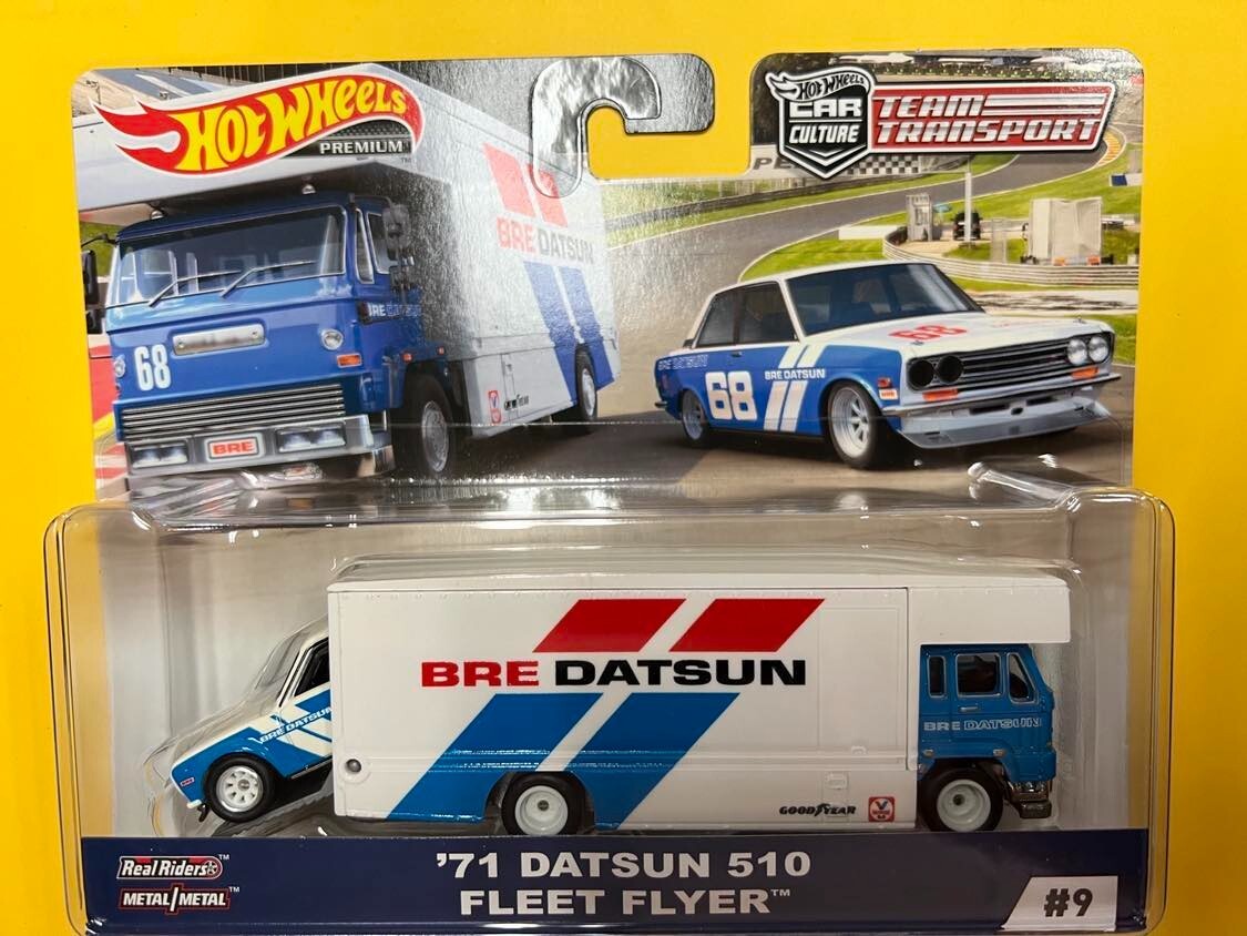 Hot Wheels Team Transport #9 Datsun 510 Fleet Flyer BRE Racing