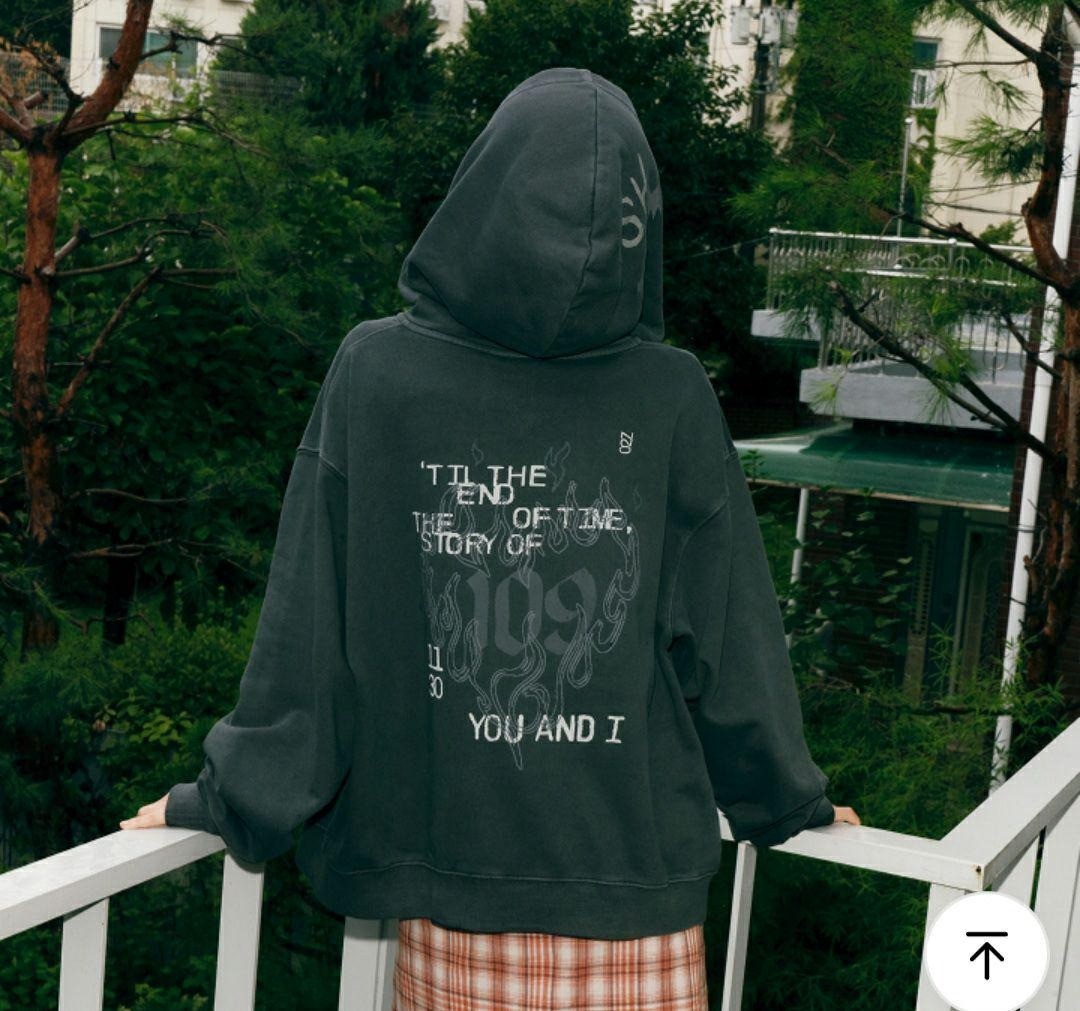 ENHYPEN Sunghoon 109 Zip-Up Hoodie Charcoal XL Artist-Made with