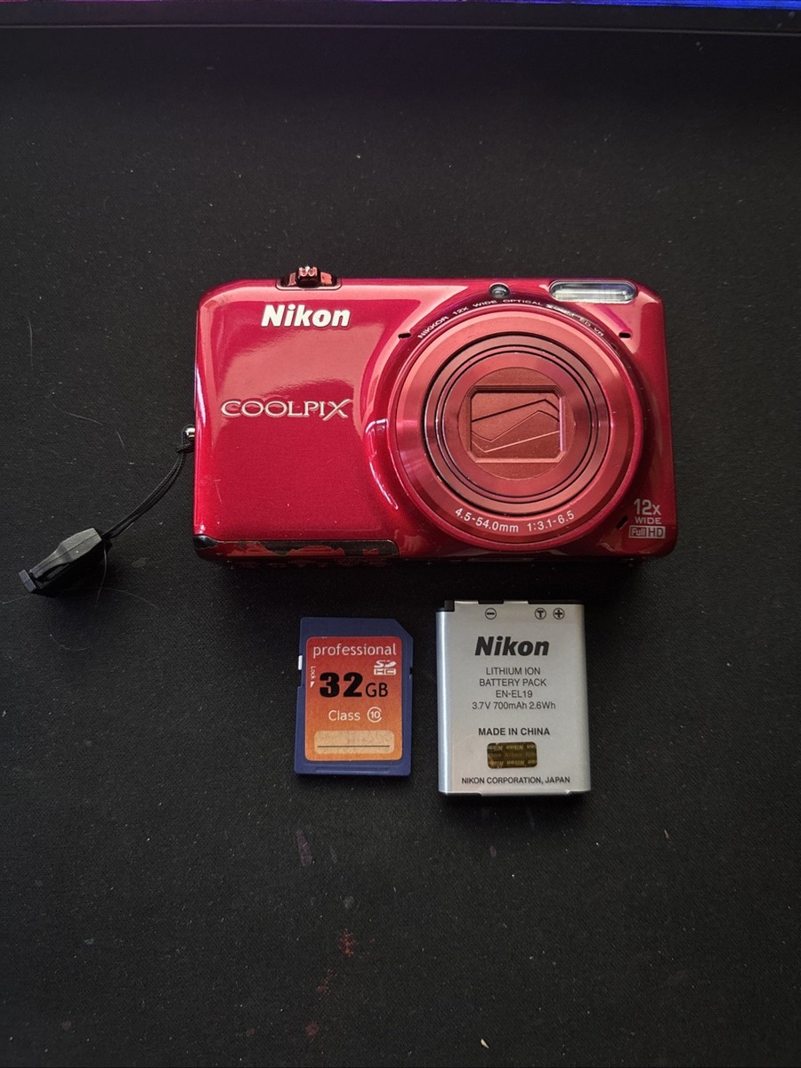 Nikon COOLPIX S6500 16.0MP Digital Camera - Red *Read Description
